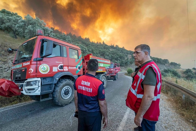 Başkan Tugay Ödemiş’te Yangın Bölgesinde