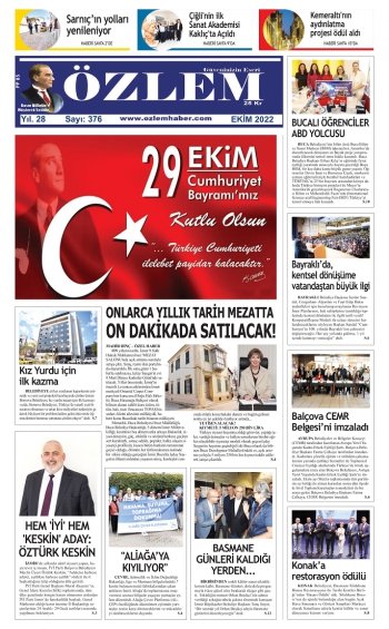 Özlem Gazetesi Ekim 2022 Sayısı çıktı