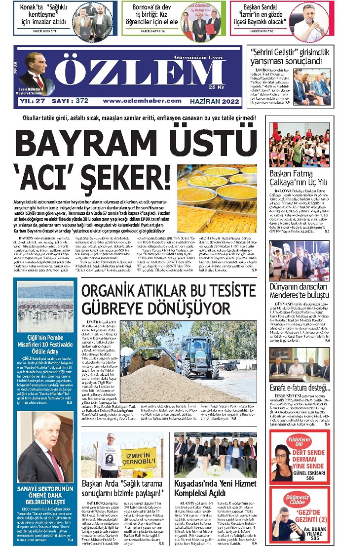 Özlem Gazetesi Haziran 2022 Sayısı çıktı