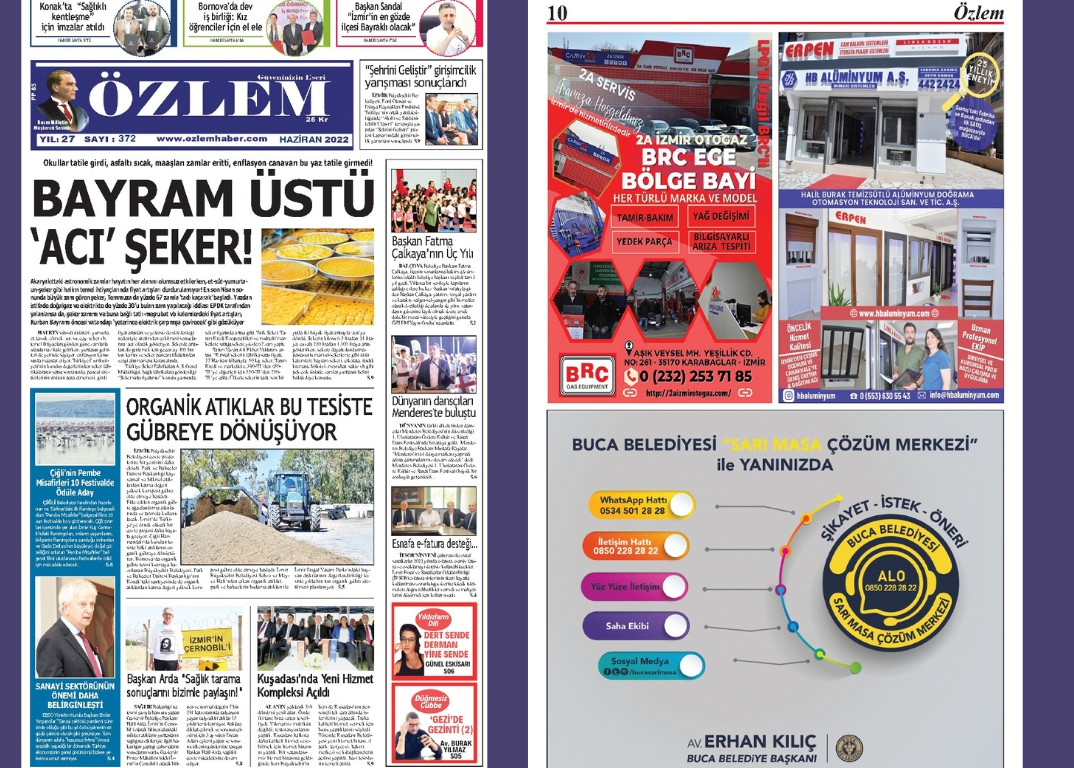 Özlem Gazetesi Haziran 2022 Sayısı çıktı